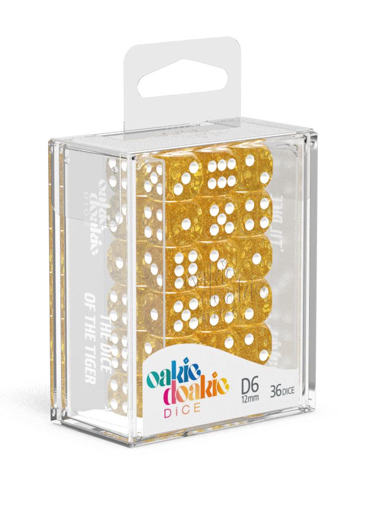 Oakie Doakie Dice D6 Dice 12 mm Speckled - Orange (36)