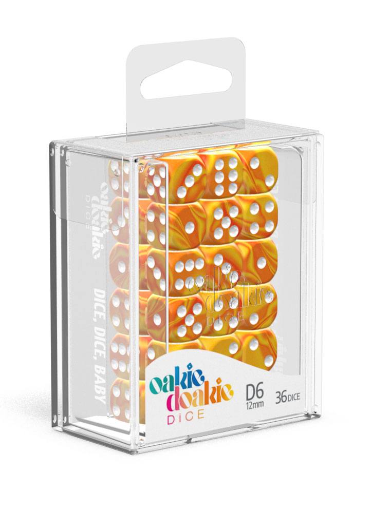 Oakie Doakie Dice D6 Dice 12 mm Gemidice - Sunstone (36)
