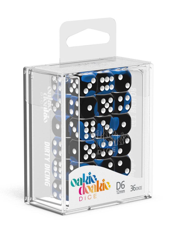 Oakie Doakie Dice D6 Dice 12mm Glow in the Dark - Deep Ocean (36)