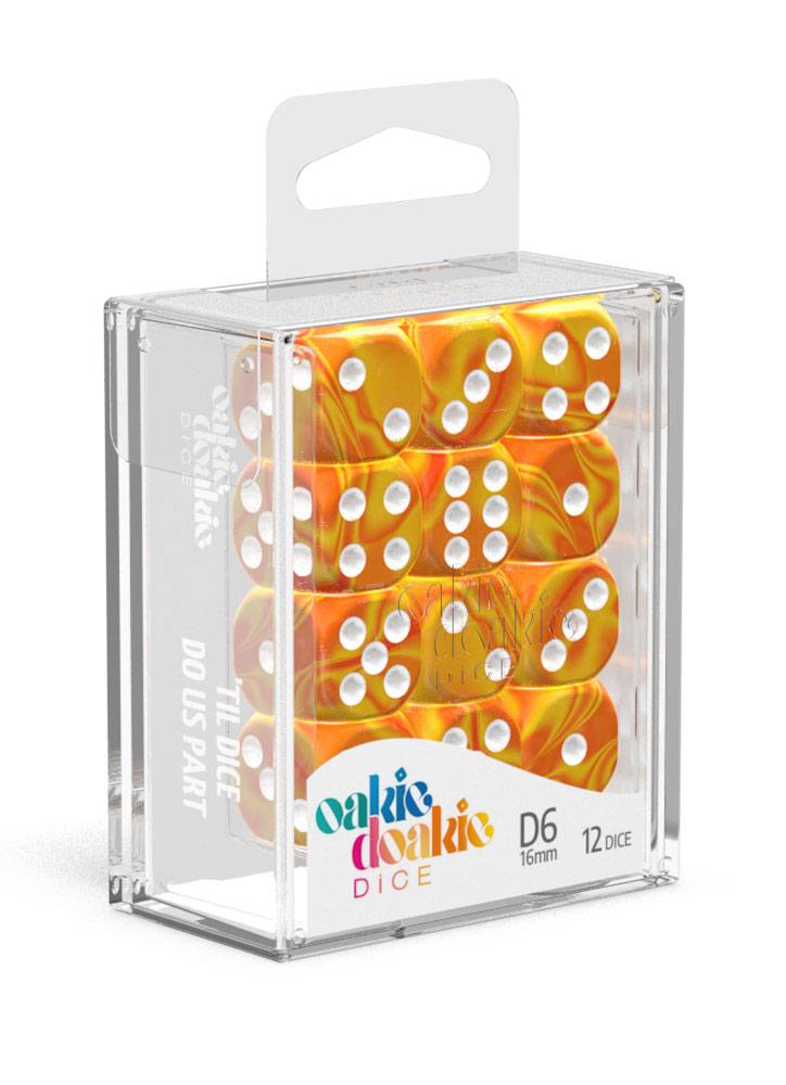 Oakie Doakie Dice D6 Dice 16 mm Gemidice - Sunstone (12)