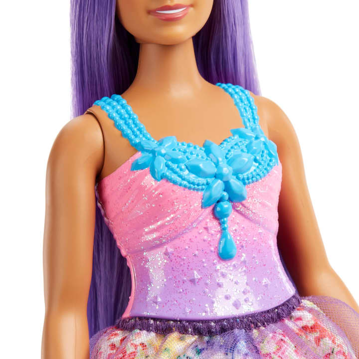 Barbie Dreamtopia Principessa Bambola (curvy, capelli viola)