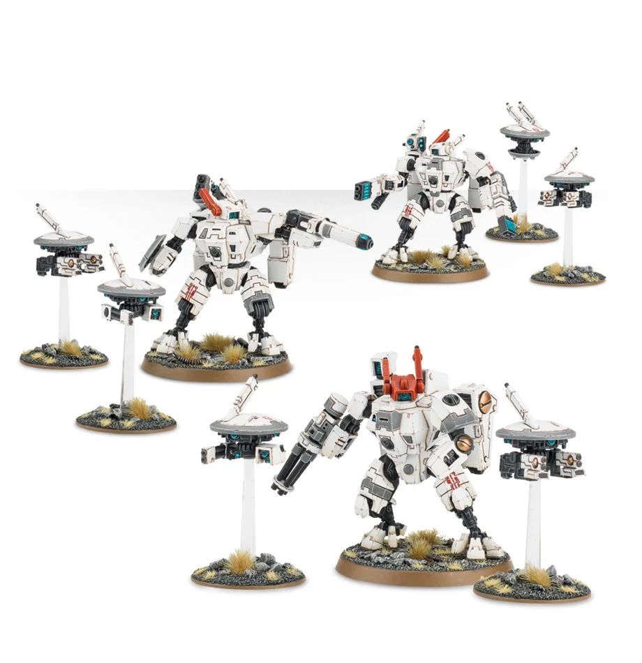 Warhammer 40000 - T'au - XV8 Crisis Battlesuit Team