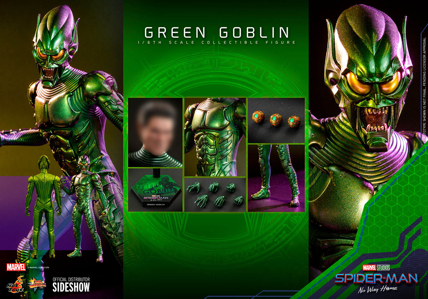 Spider-Man: No Way Home Movie Masterpiece Action Figure 1/6 Green Goblin (Deluxe Version) 30 cm