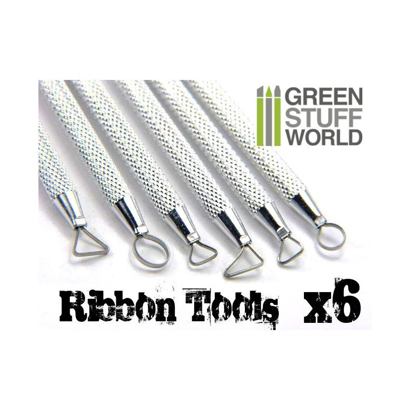 Green Stuff World - Tools - 6x Mini Ribbon Sculpting Tool Set