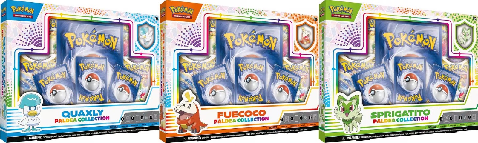 Pokemon - Paldea V Box - Sprigatito, Fuecoco, Quaxly - Assorted (6 pcs)