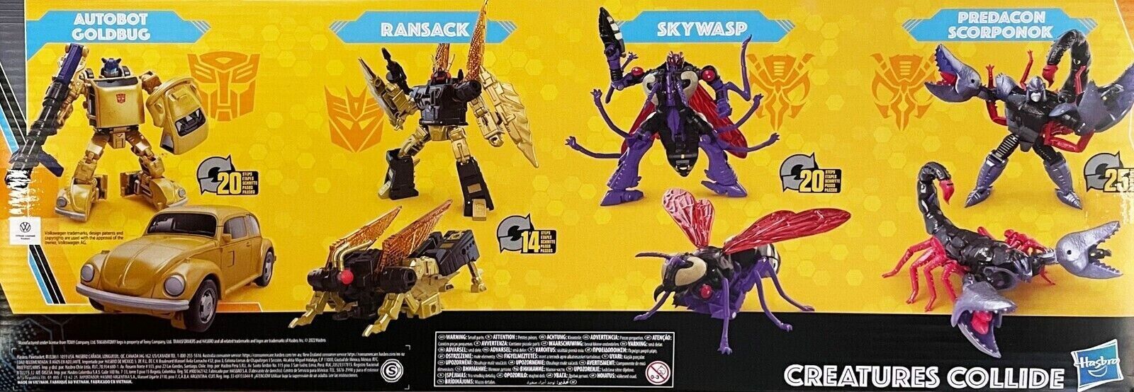 Hasbro - Transformers Generations Legacy - Buzzworthy Bumblebee Action Figur 4-pack Creatures Collide