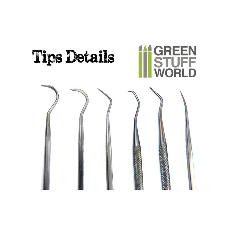 Green Stuff World - Tools - 6x Hook and Pick tool Set