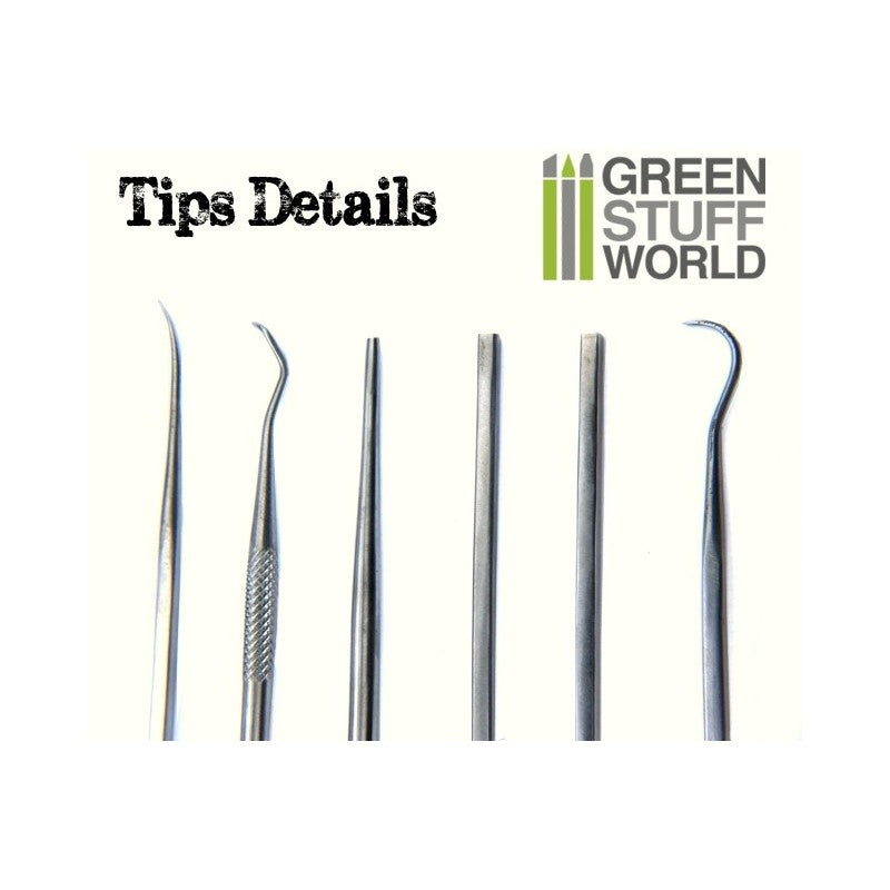 Green Stuff World - Tools - 6x Hook and Pick tool Set