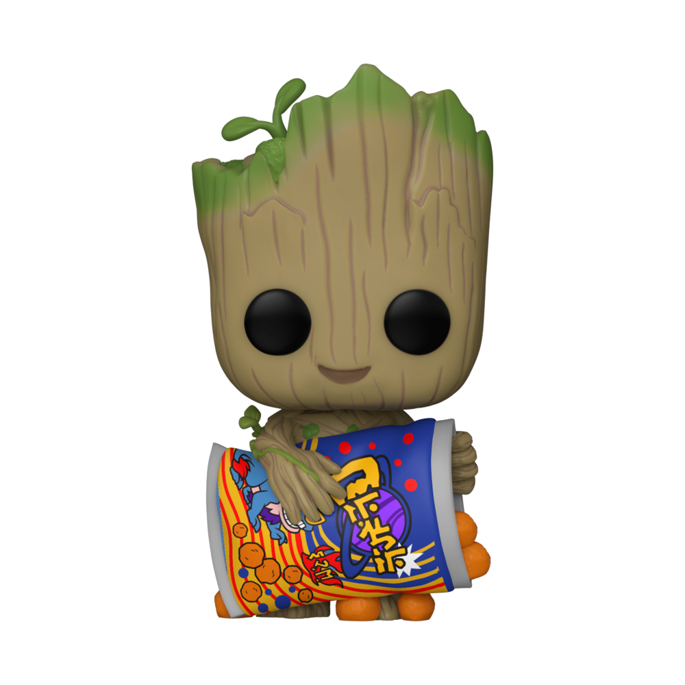 I Am Groot POP! Marvel TV Vinyl Figure Groot w/Cheese Puffs 9cm!