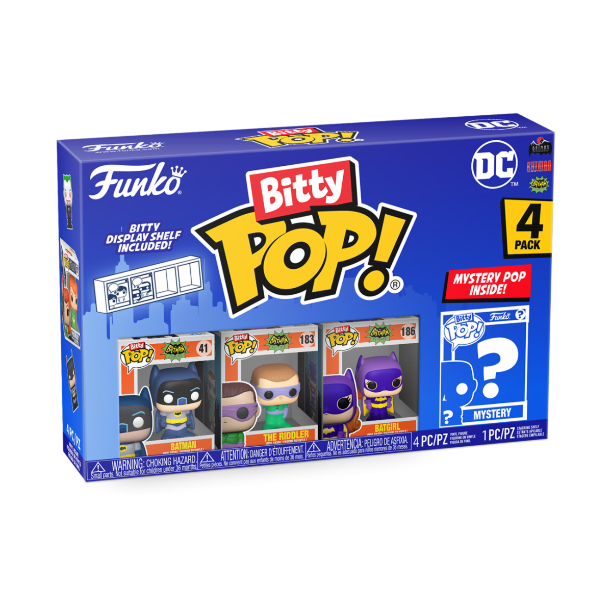 Bitty POP! DC - Batman Adam West 4PK Vinyl Figures 2 cm