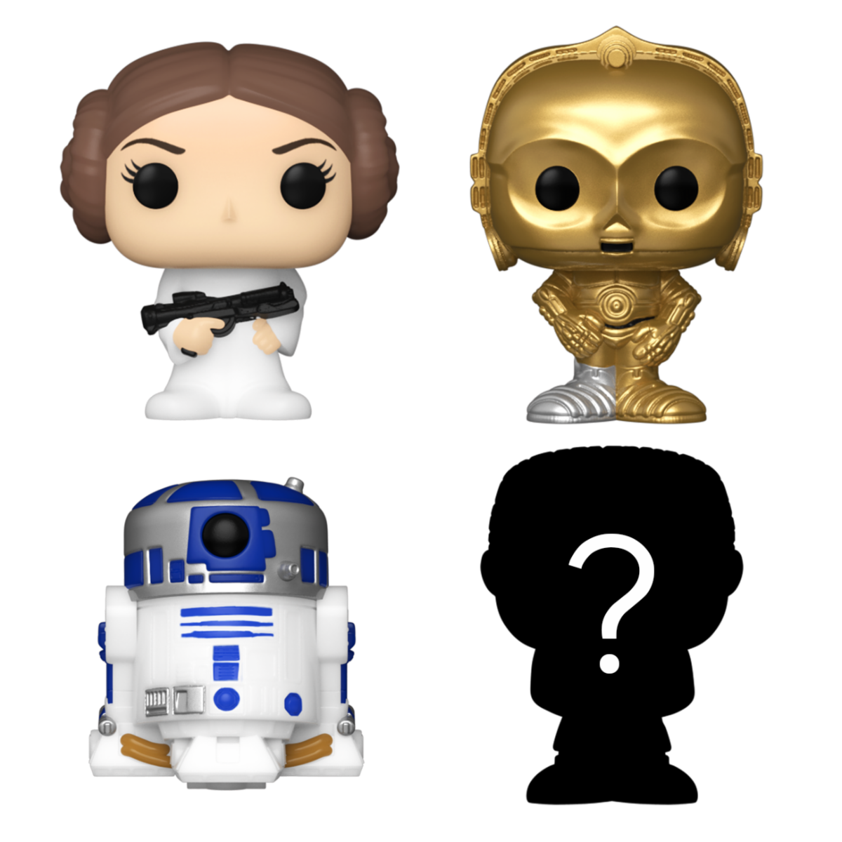 Bitti POP! Star Wars- - Leia 4PK Vinyl Figures 2 cm