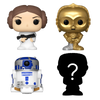 Bitti POP! Star Wars- - Leia 4PK Vinyl Figures 2 cm