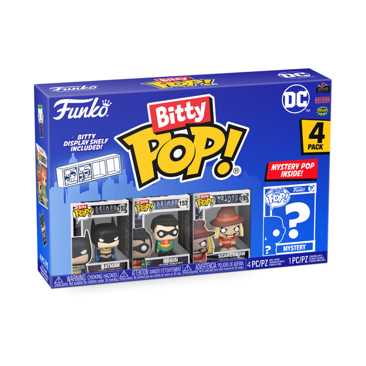 Bitty POP! DC - Batman 4PK Vinyl Figures 2 cm