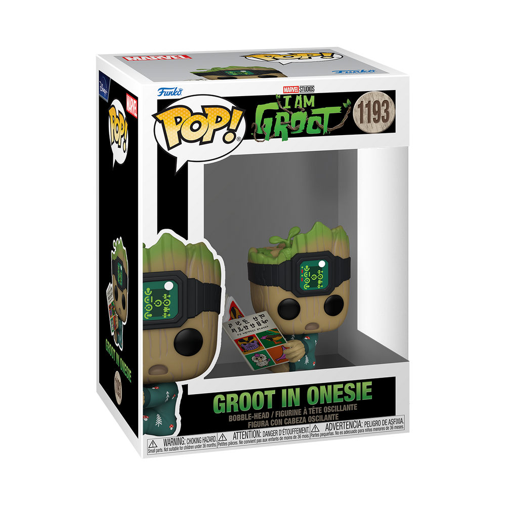 I Am Groot POP! Marvel TV Vinyl Figure Groot PJs With Book 9cm!
