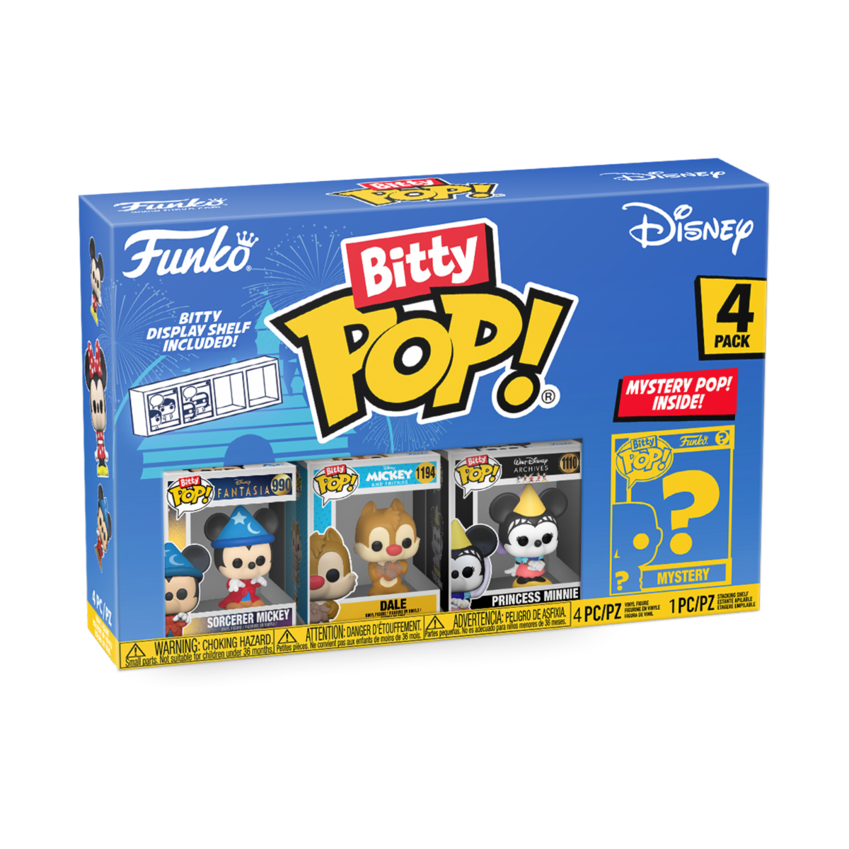 Bitty POP! Disney - Sorcerer Mickey 4PK Vinyl Figures 2 cm