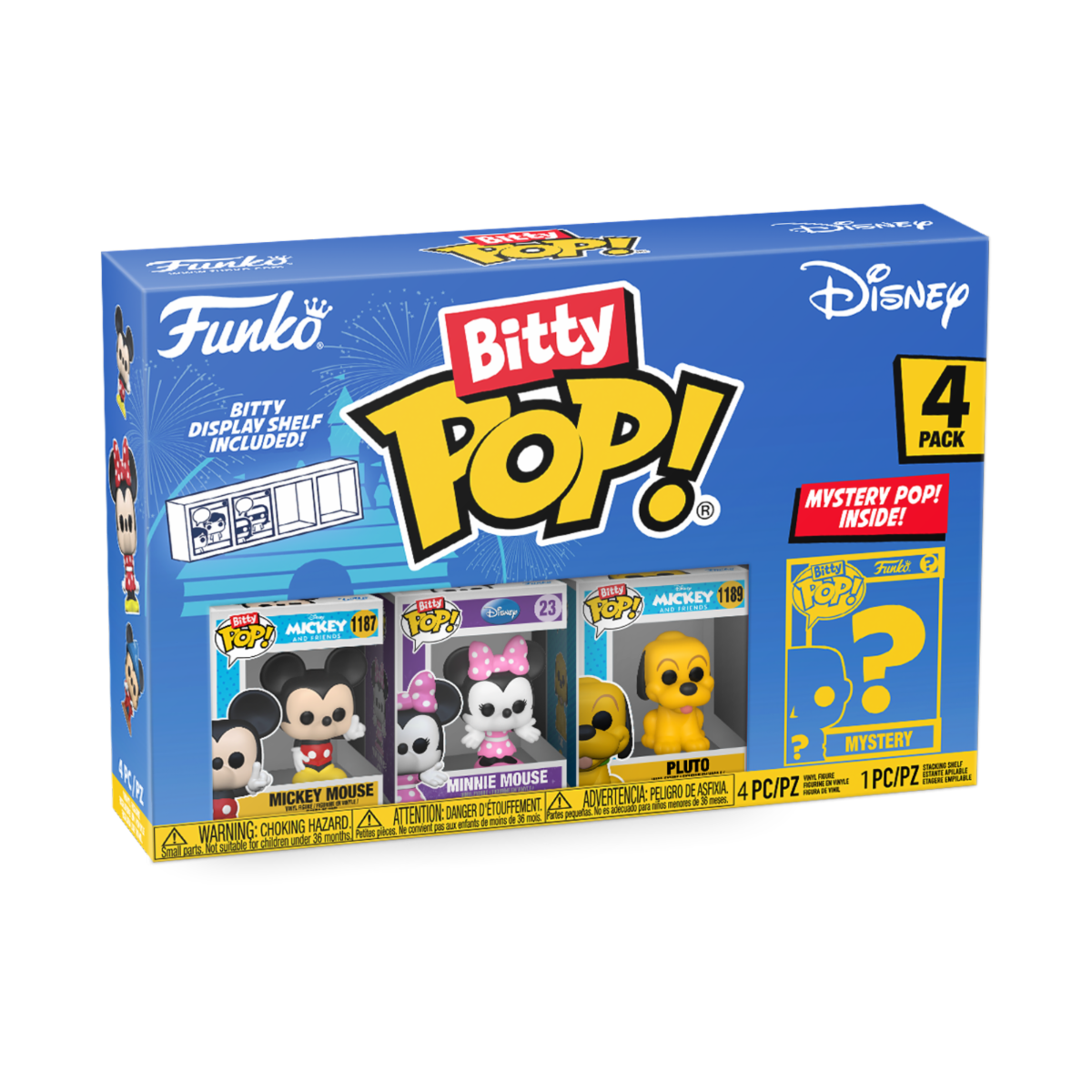 Bitty POP! Disney - Mickey 4PK Vinyl Figures 2 cm