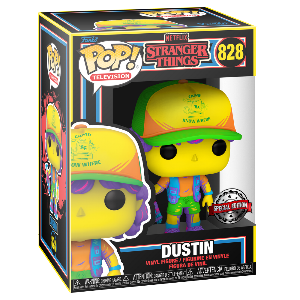 POP-TV! ST- Dustin in Beef Tee(Blacklight) Vinyl Figure 9 cm