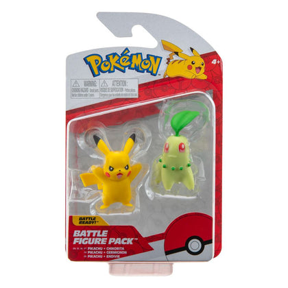 Pokémon Battle Figure 2-Pack Chikorita & Pikachu #9 5cm