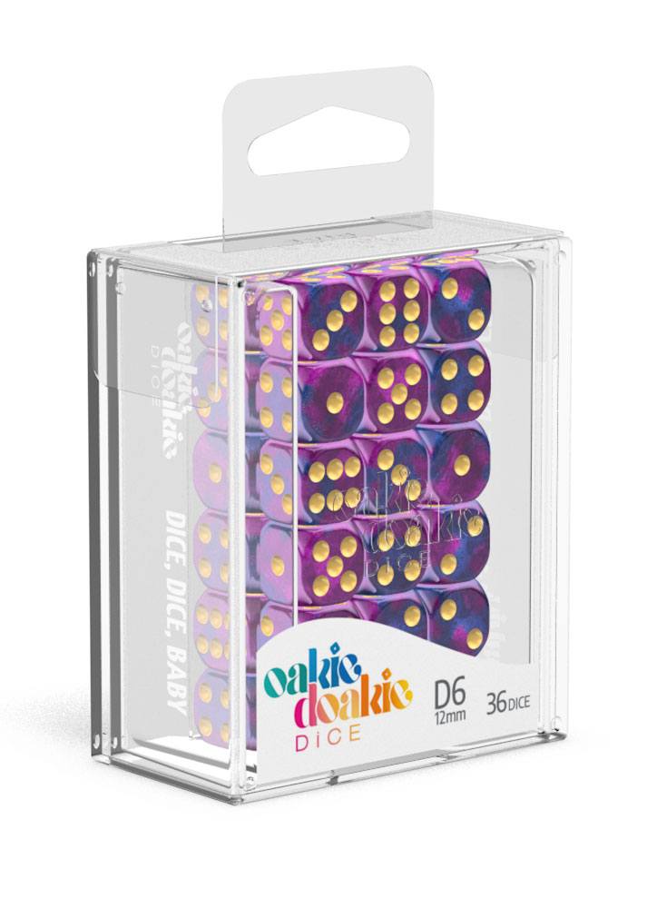 Oakie Doakie Dice D6 Dice 12 mm Gemidice - Amethyst (36)