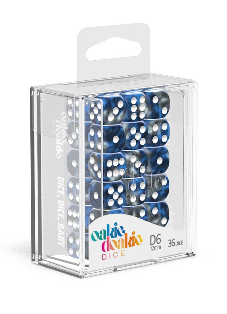 Oakie Doakie Dice D6 Dice 12 mm Gemidice - Liquid Steel (36)