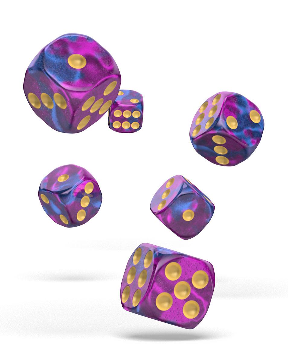Oakie Doakie Dice D6 Dice 16 mm Gemidice - Amethyst (12)