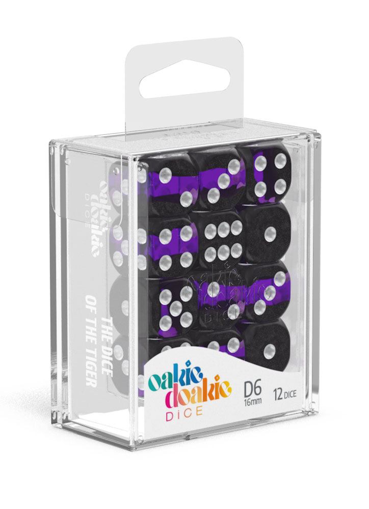 Oakie Doakie Dice D6 Dice 16 mm Enclave - Amethyst (12)
