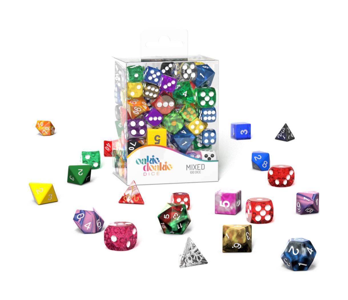 Oakie Doakie Dice RPG-Set, 12mm, 16mm Retail Pack Mixed (100)