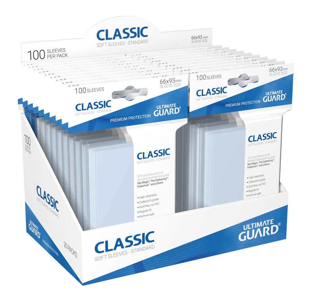 Ultimate Guard - Classic Soft Sleeves - Standard Size - Transparent 100 pcs