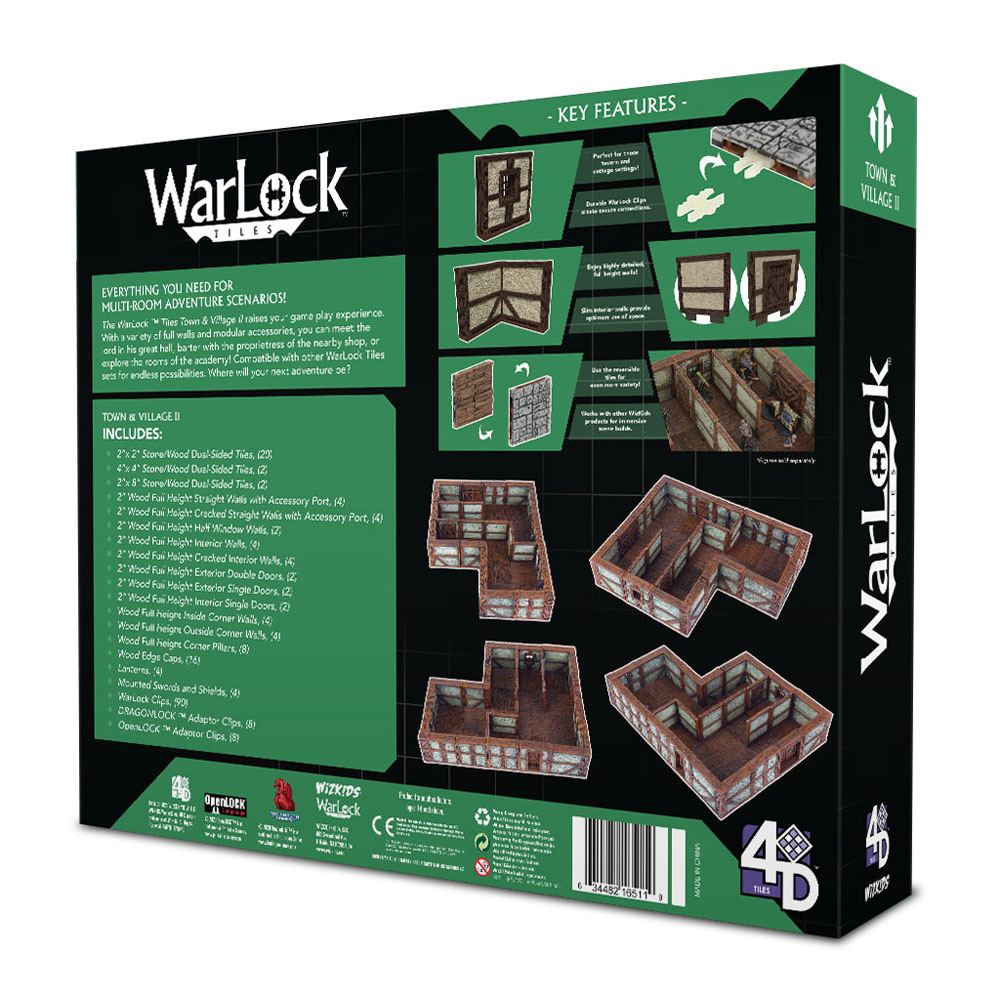 WarLock Tiles: Town & Village II - Full Height Plaster Walls