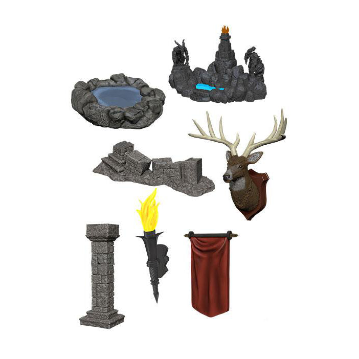 WizKids Deep Cuts Unpainted Miniatures Pools & Pillars