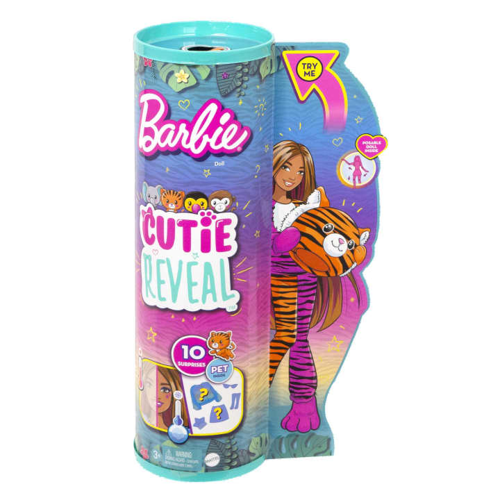 Mattel - Barbie - Cutie Reveal Serie Amici della Giungla - Tigre