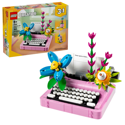 Lego - Creator 3in1 - 31169	Macchina da scrivere con fiori