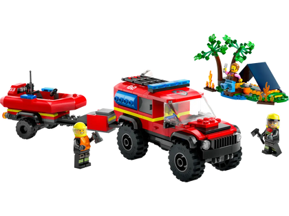 LEGO - City - 60412 Fuoristrada antincendio e gommone di salvataggio