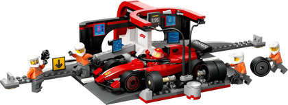 Lego - City - 60443 Pitstop e meccanici con monoposto Ferrari F1®