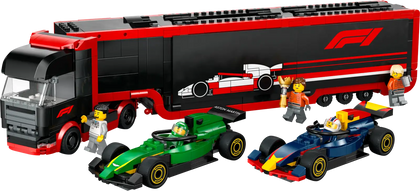 Lego - City - 60445 Autotrasportatore F1® con monoposto RB20 e AMR24 F1®