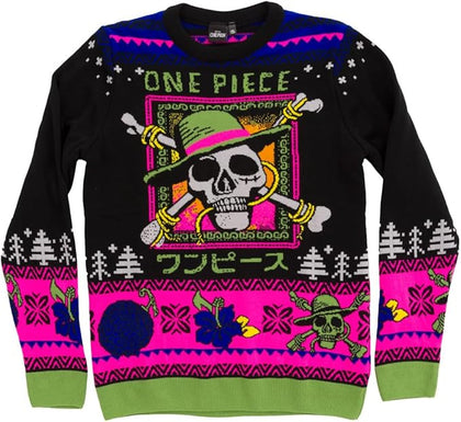 One Piece Sweatshirt Christmas Jumper Skull Size XL