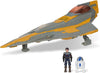 Jazwares - Star Wars - Micro Galaxy Squadron - Veicoli 13 cm - Anakin Skywalker's Jedi Starfighter