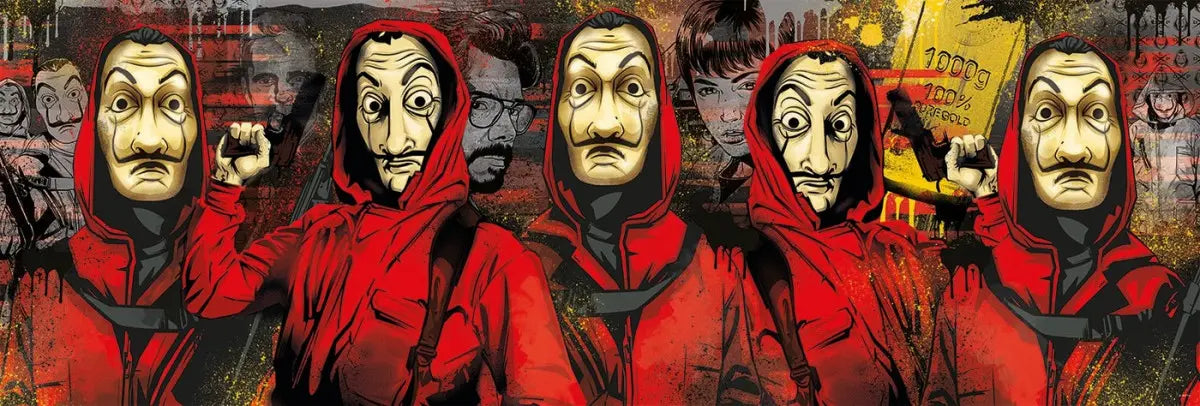 Money Heist Panorama Puzzle Characters