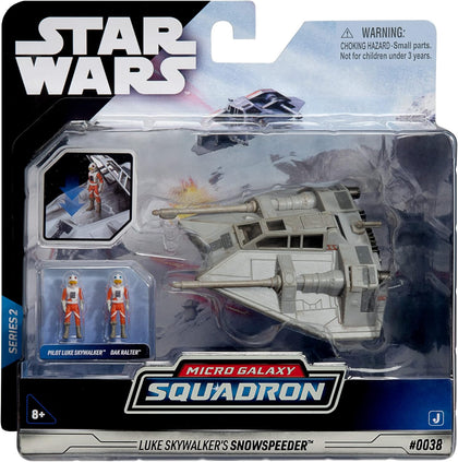 Jazwares - Star Wars - Micro Galaxy Squadron - Veicoli 13 cm - Luke Skywalker's Snowspeeder