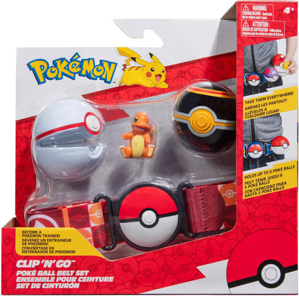 Pokémon - Clip 'n' Go - Poké Ball Set Cintura - Charmender