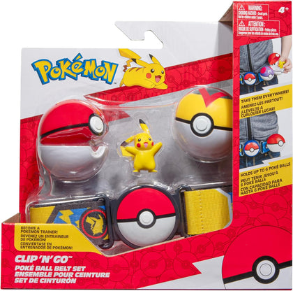 Pokémon - Clip 'n' Go - Poké Ball Set Cintura - Pikachu