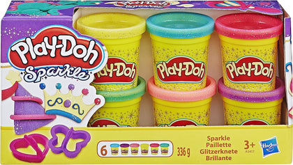 Hasbro Play-Doh Sparkle (6 Jars of Glitter Modeling Clay)