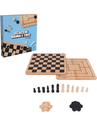 EG CLASSICI - Dama, Scacchi & Tris in legno