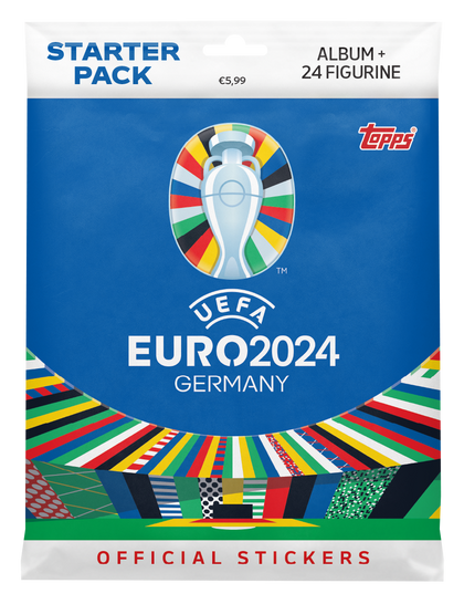 Topps - EURO 2024 Figurine - Starter Pack (Album + 24 Figurine)