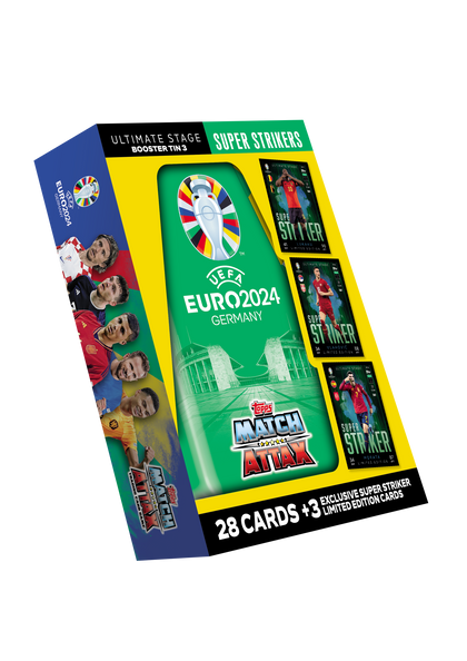 Topps - EURO 2024 - Match Attax Trading Cards - Booster Tin Set - Super Striker