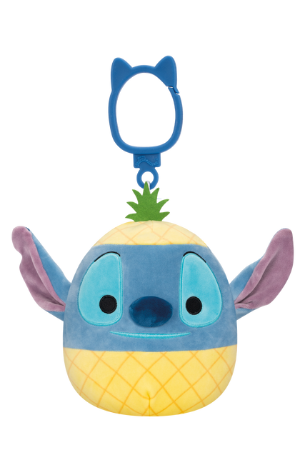 Squishmallows - Disney - Clip On - Stitch con Ananas 10 cm