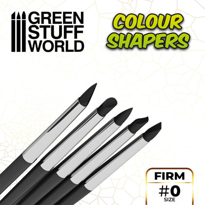 Green Stuff World - Tools - Colour Shapers Brushes - Size 0 - Black Firm