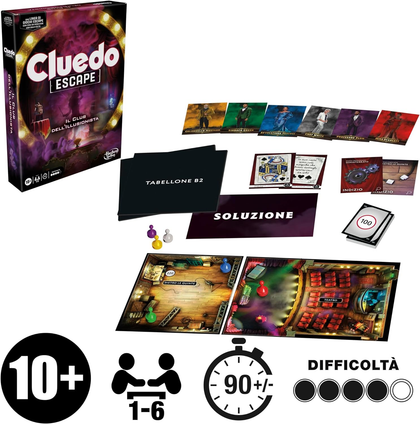 Hasbro Gaming - Cluedo Escape - Il Club dell'Illusionista