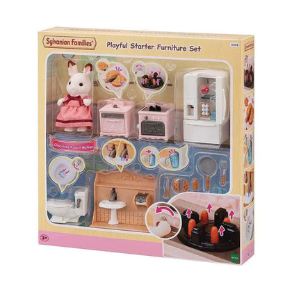 Sylvanian Families - Playful Starter Furniture Set + Chocolate Rabbit Mother