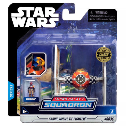 Jazwares - Star Wars - Micro Galaxy Squadron - Sabine Wren's Tie Fighter #0036 (Chase Version)
